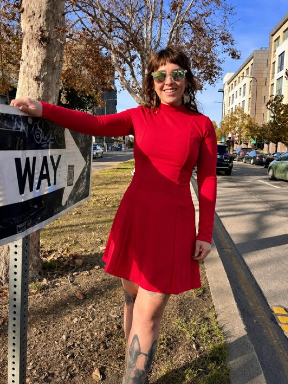 Nooworks Tonya Dress in Red - Picture 2 of 2